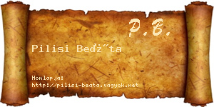 Pilisi Beáta névjegykártya