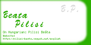 beata pilisi business card